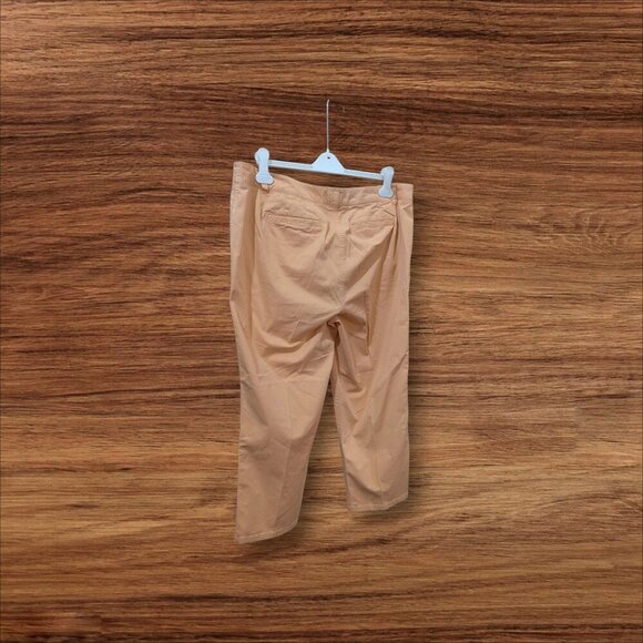 Crown & Ivy Curvy Fit Peach Cropped Pants 16W Womens Cotton/Spandex - Picture 4 of 10